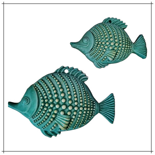 Pesci ceramica acquamarina - pesci,