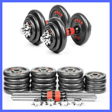 Set manubri palestra bilanciere kit con pesi da 15 20 30 kg manubri componibili