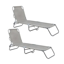 COPPIA LETTINO BRANDINA ACCIAIO PIEGHEVOLE CAMPEGGIO MARE SPIAGGIA OLBIA ROCK