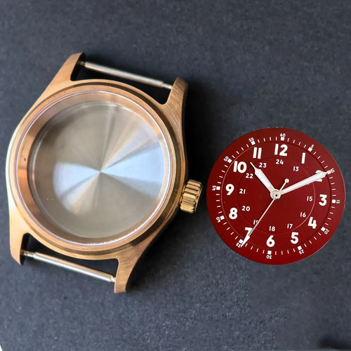 Cassa orologio pilota bronzo