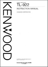 Kenwood TL-922 Manuale di