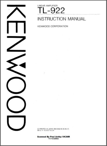 Kenwood 922 manuale di - kenwood,