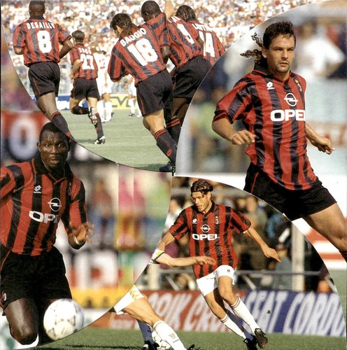 Cartolina calcio milan - calcio,