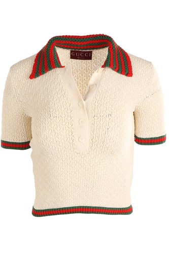 Gucci top maglia panna xsmall - panna,