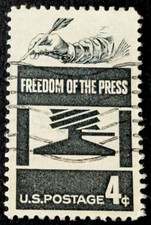 USA '58 Mi738 libertà di stampa francobollo manuale stamp timbre sello used