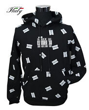 Felpa uomo invernale con cappuccio e tasche stampata PARENTAL ADVISORY