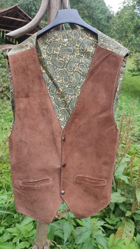 Gilet gilet vintage pelle