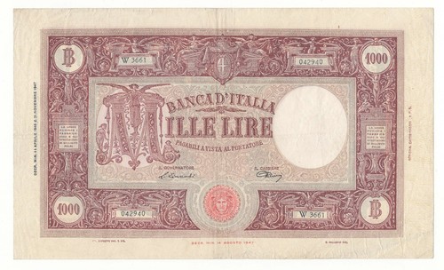 1000 lire grande - m,