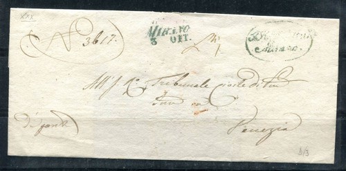 Italia 1850 busta - italia, 100%