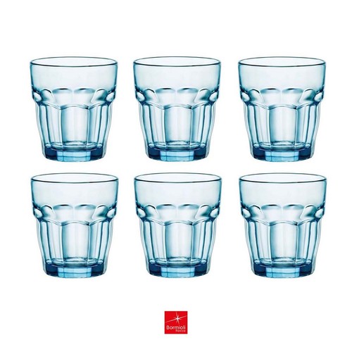 Set bicchieri azzurro - 6,