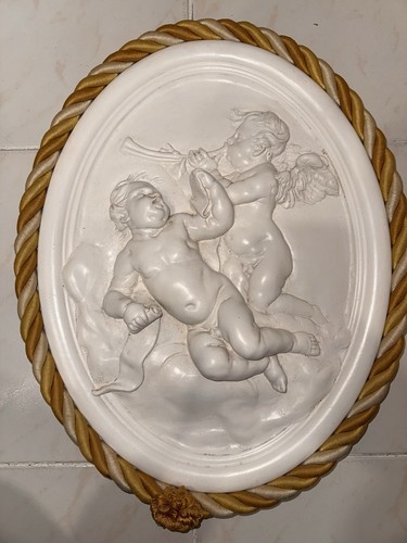Bassorilievo ovale con putti - bassorilievo,