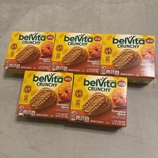 5 Scatole BelVita Zucca Spezie Colazione Biscotti - 5 Confezioni per Scatola, Grano Integrale