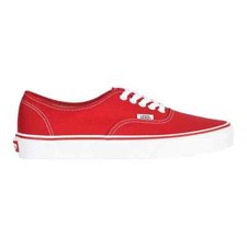 VANS Autentiche Rosso/Vero Bianco Adulto Unisex Scarpe Sneakers Skate Tela
