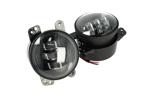 Coppia faro led rotondo - led, 4