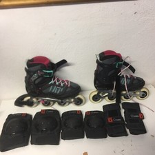 Pattini a rotelle Regolabili Più Protezione Ginocchia Gomito Polso Oxelo