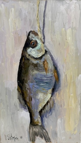 Quadro olio sardina - , originale
