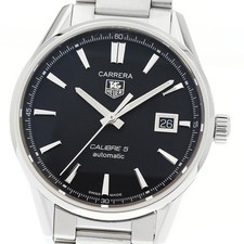 TAG HEUER Carrera Calibro 5 WAR211A-1 Data Quadrante Nero Automatico Uomo_913599