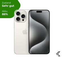 Apple iPhone 15 Pro Max 1TB Bianco, Ottimo - Ricondizionato, Garanzia 24 Mesi