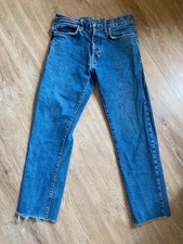 Carhartt Jeans Uomo Pantalone Taglia 46 Blu Pant Pants Regular In Cotone Logo