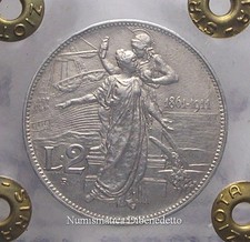 Regno - Vitt. Emanuele III - 2 Lire Cinquantenario 1911  Periziata