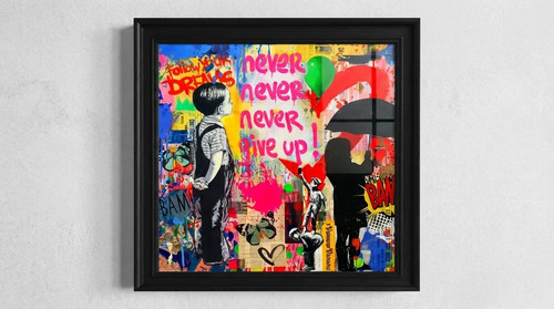 Motivo banksy art fine - art,