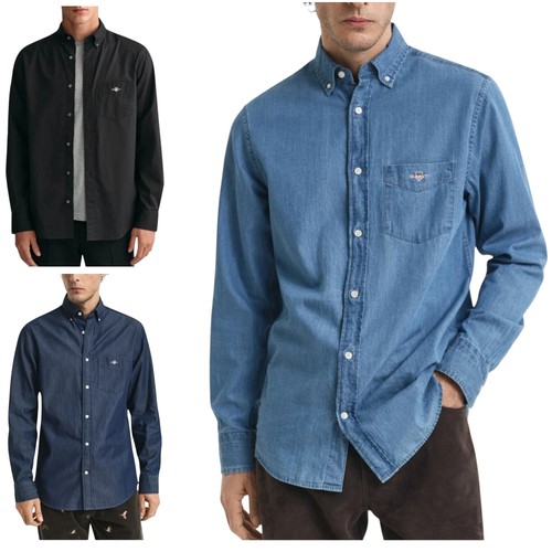 Camicie uomo gant indigo - uomo,