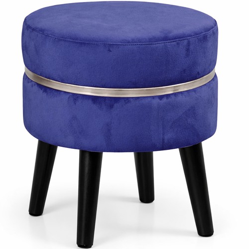 Pouf sgabello rotondo blu - sgabello,