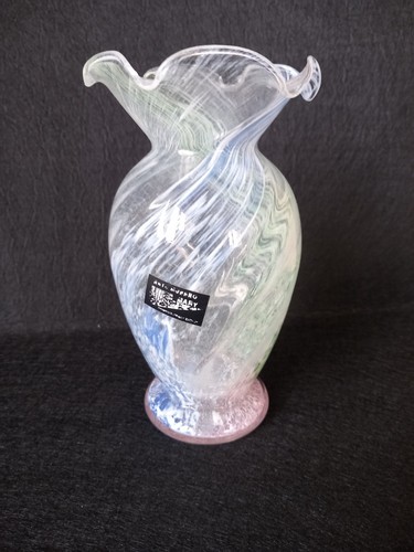 Vaso vetro con decoro - , a