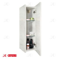 Pensile Bagno Sospeso 30xH74 Varie Finiture con Ripiani in Vetro Klara