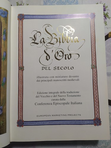 Bibbia oro del - la, secolo