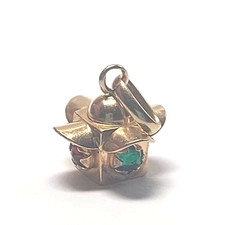 Ciondolo piccolo Unoaerre in oro massiccio 18k mina charm da bracciale vintage