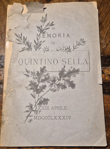 Memoria quintino sella - memoria, di