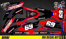 Kit Déco Moto pour / Mx Decal Kit for Derbi 50 - SuperMot Red