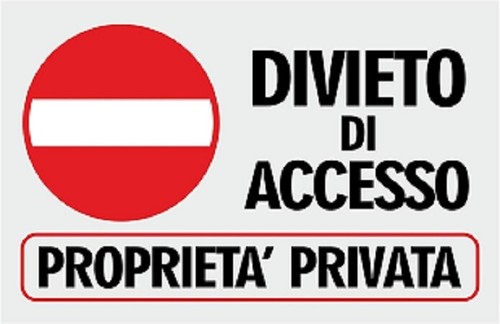 Cartello segnaletico divieto - cartello,