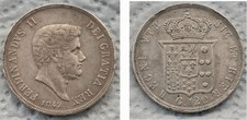 Regno delle 2 Sicilie Napoli Ferdinando II Piastra 120 Grana 1842 Argento 