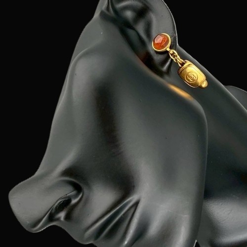 Chanel earrings auth stone - chanel,