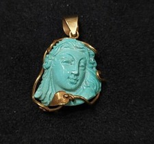 Pendente Oro 18 kt e turchese