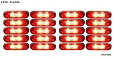 100x Rosso Colore LED Lampade