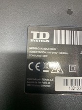 Guasto completo del TV LED TDSYSTEMS K32DLX10HS Verificato