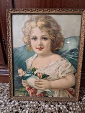 Quadro vintage bambina con