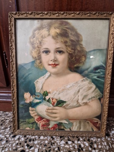 Quadro vintage bambina - , con