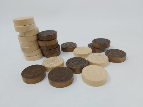 Pedine legno dama tria - dama,