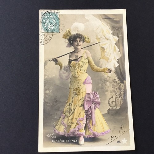 Cpa attrice cernay teatro - cpa,