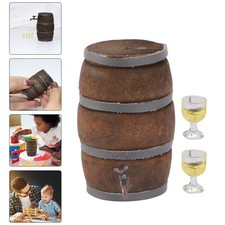  1 set di mini in legno rosso vino rosso barilotto in miniatura decorazione