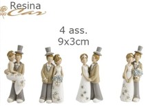 Coppia sposi resina da 9 cm BOMBONIERA matrimonio 03K5