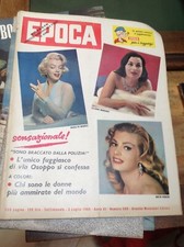 EPOCA N°509 1960 S.MAGNANO MARILYN MONROE ANITA EKBERG AUDREY HEPBURN S.LOREN