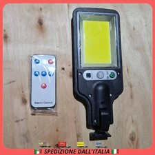 LAMPIONE STRADALE CON FARO FARETTO LED SOLARE SENSORE DI MOVIMENTO PER ESTERNO