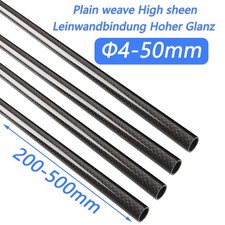 Tubo tondo in CFK Ø 5 a 50 mm