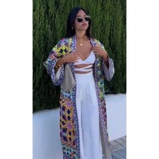 Zara geometric kimono nwt - zara,