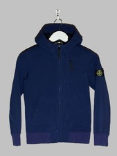 Giacca softshell Stone Island Junior blu navy per età 10 anni full zip con cappuccio